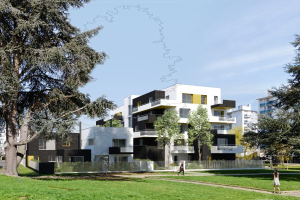 Logement collectif maisons de ville ZAC Maurepas Gayeulles Rennes sud