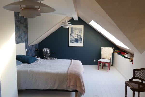 Extension restructuration maison individuelle Rennes combles chambre